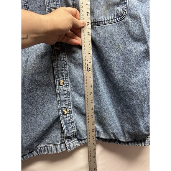 Vtg 90’s Cherokee Chore Jacket Flannel Lined Men’s Size Large Work Outdoor - Picture 10 of 12